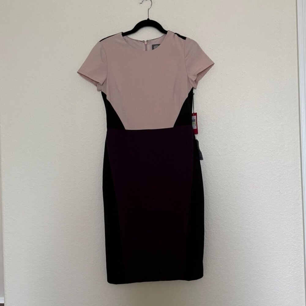 NWT Vince Camuto pastel colorblock sheath dress Size 4 - Picture 2 of 13